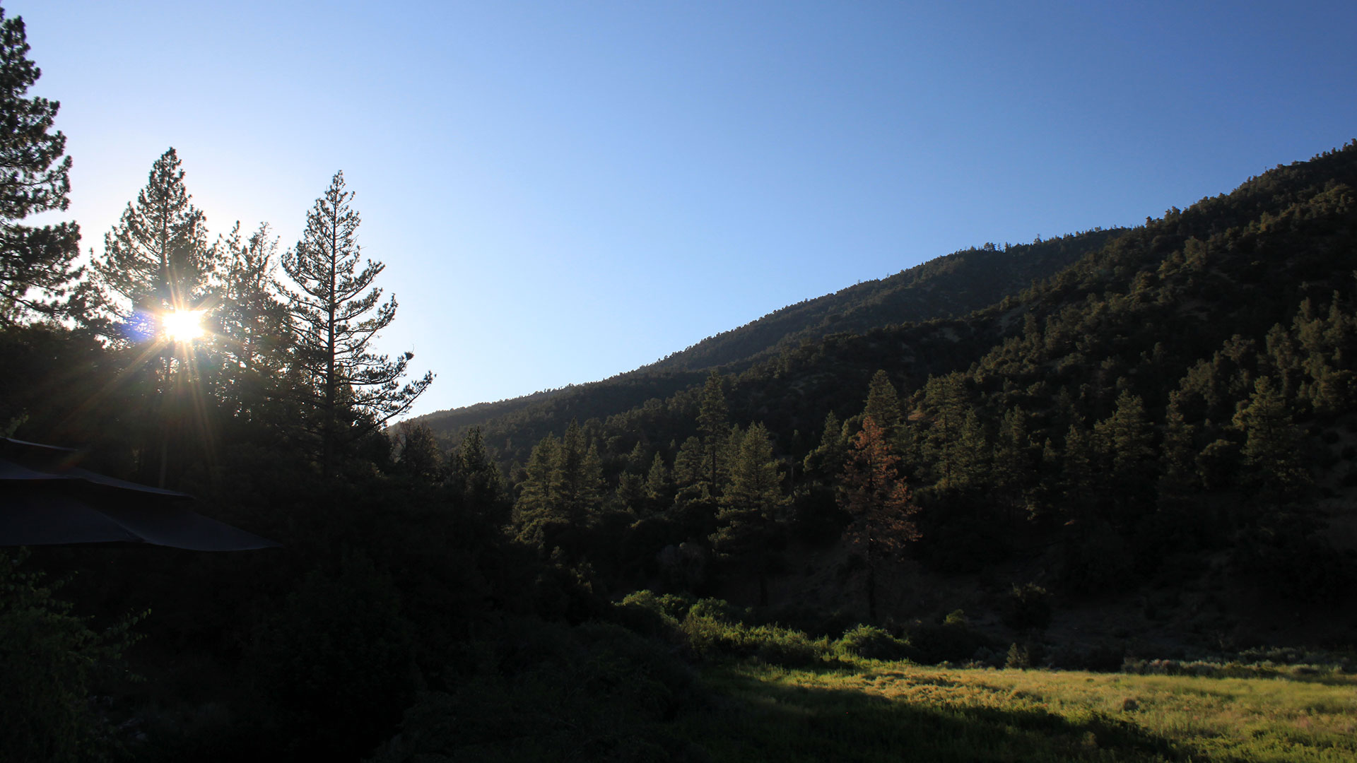 Mountain meadow and sunset views near homes in Pine Mountain Club