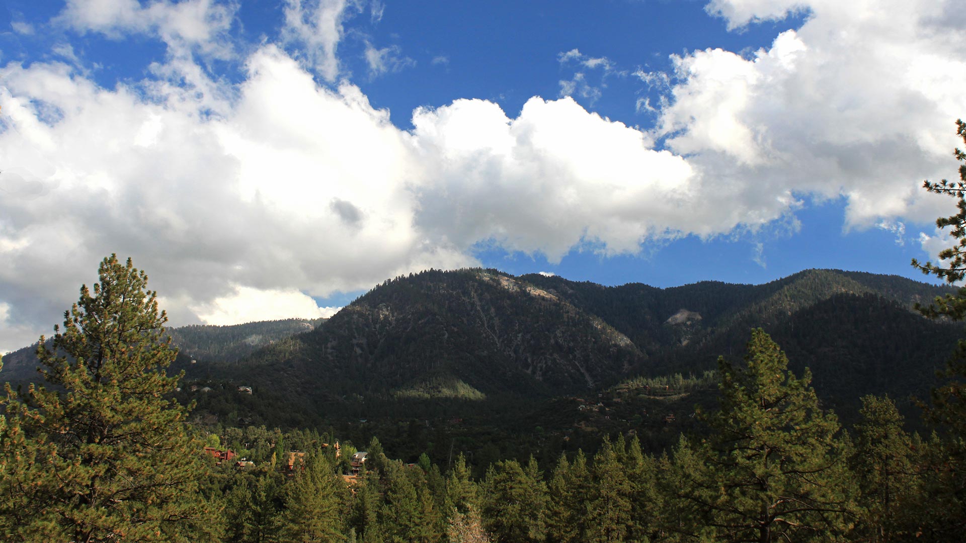 Mountain and valley views surrounding homes in Pine Mountain Club California