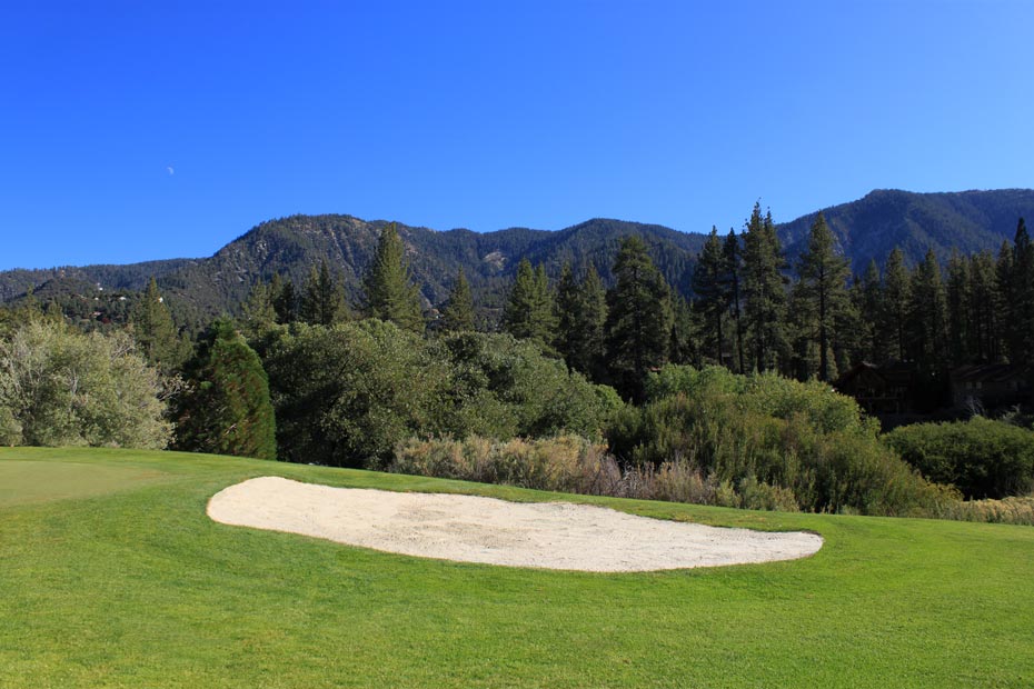 Close-up of bunker at Pine Mountain Club golf course