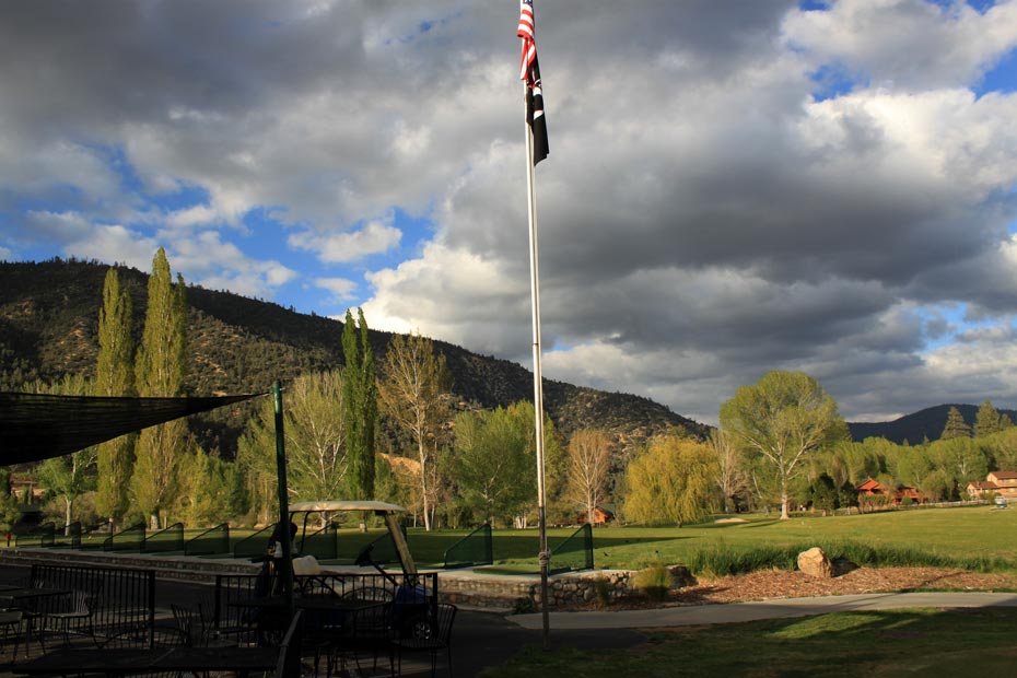Driving range net at Pine Mountain Club golf course