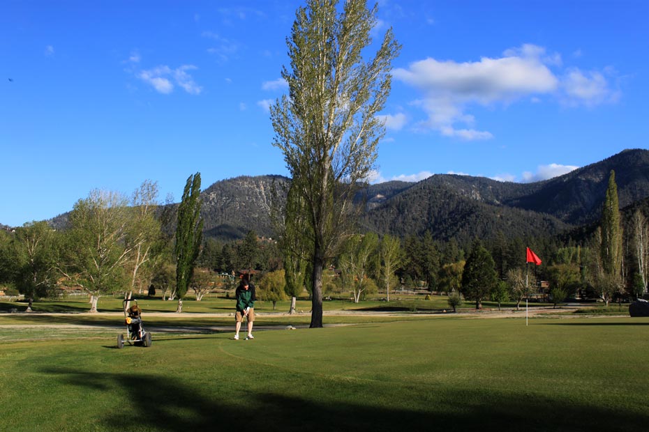 Golfers on fairway at Pine Mountain Club golf course
