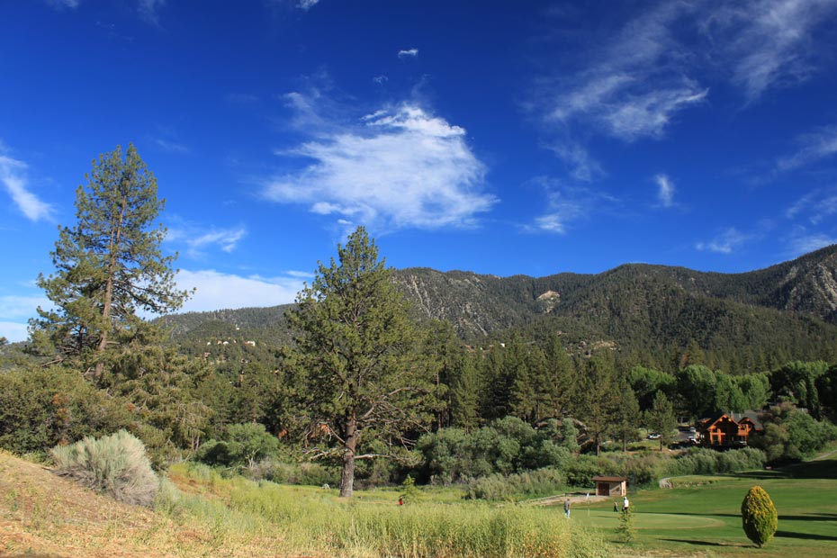 Meadow with mountain view at Pine Mountain Club golf course