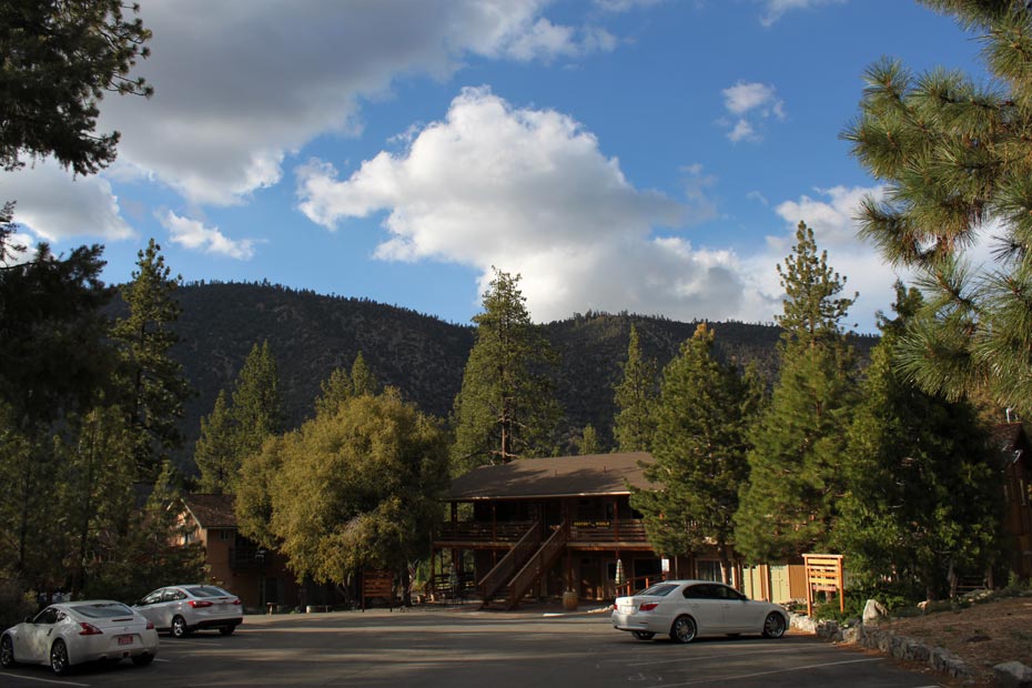 Village parking area in Pine Mountain Club with mountain ridge views