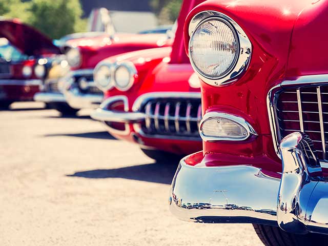 Classic cars on display at Run to the Pines Auto Show in Pine Mountain Club